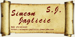 Simeon Jagličić vizit kartica